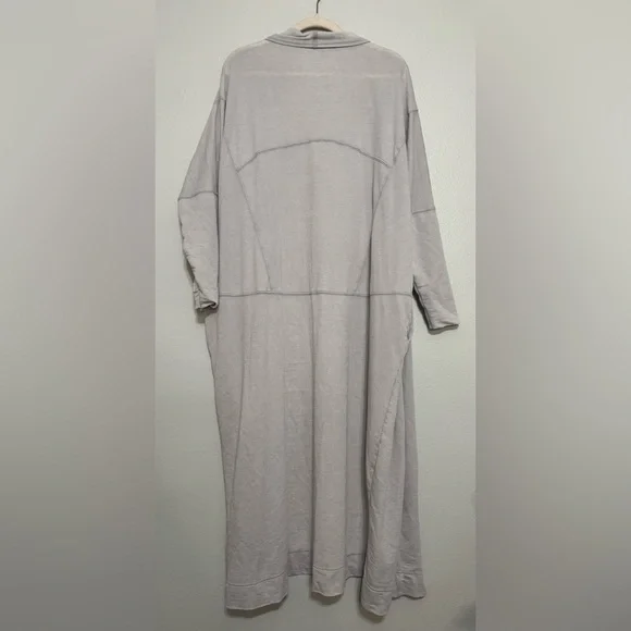 Free People Cozy Girl along Maxi Cardigan Sweater Duster in Pale Gray - Picture 7 of 9